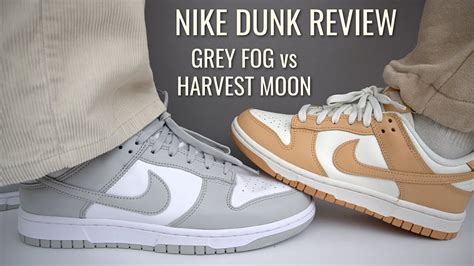 NIKE DUNK LOW HARVEST MOON + GREY FOG - DOUBLE REVIEW & ON FEET ...