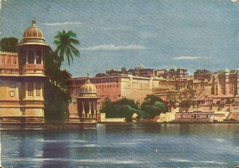 Heritage of India: Jal Mahal Udaipur vintage postcard