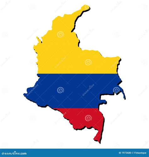 Map Flag Of Colombia Stock Photo - Image: 7973680