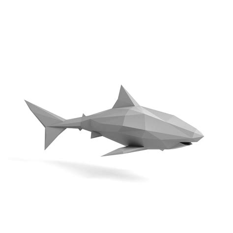 Shark, Printable PDF Template, Papercraft, Download, 3d, Low Poly - Etsy