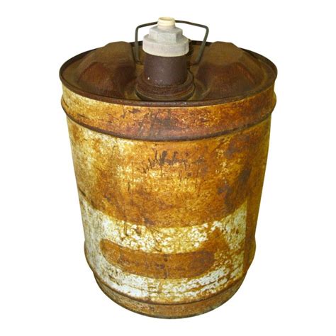 Pre-1950s Vintage Metal Gas Can Collectible Barrel Keg Liquid Container ...