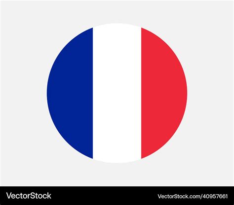 France french round circle country flag banner Vector Image