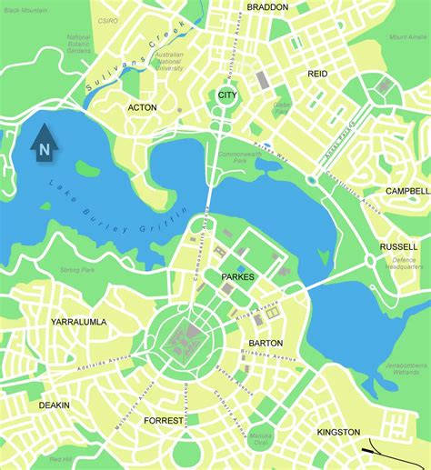 City Central Map of Canberra - Mapsof.Net