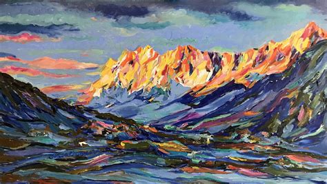 HIMALAYAS Landscape mountainscape original oil painting | Etsy