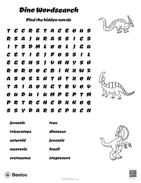 Dino Wordsearch • Beeloo Printable Crafts for Kids (1nn0MwWzo)