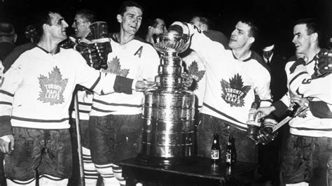 The Toronto Maple Leafs win the Stanley Cup in 1962