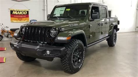 2021 Willys Edition Jeep Gladiator in Sarge Green - YouTube