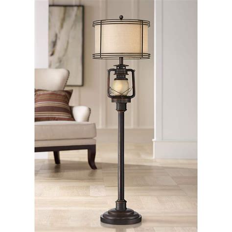 Henson Industrial Bronze Floor Lamp with Night Light - #64M56 | Lamps Plus | Bronze floor lamp ...