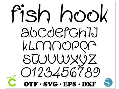 Fish Hook Font SVG Cricut, Fishhook font OTF, Fishing Font S | Inspire ...