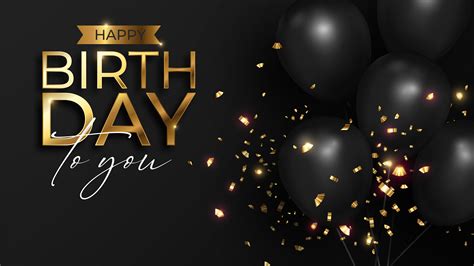 Golden Happy Birthday To You Letters In Black Background 4K HD Happy Birthday Wallpapers | HD ...