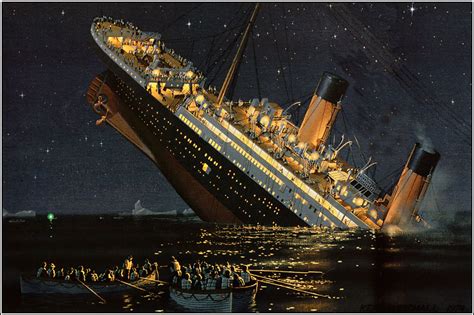 Titanic Sinking Painting at PaintingValley.com | Explore collection of ...