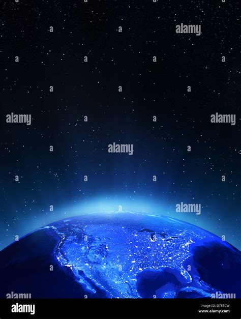 USA city lights. Elements of this image furnished by NASA Stock Photo ...