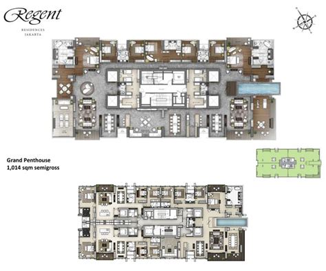 Regent Residences Jakarta | Grand Penthouse Floor Plan | Architecture ...