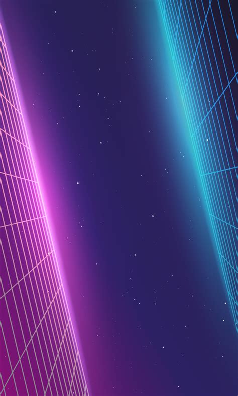 Artwork with neon grids in space inspired by 80's, cyberpunk and retro wave. #80'sposterdesign # ...
