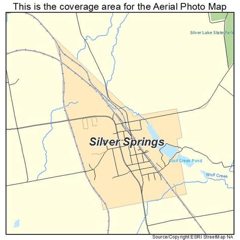 Aerial Photography Map of Silver Springs, NY New York