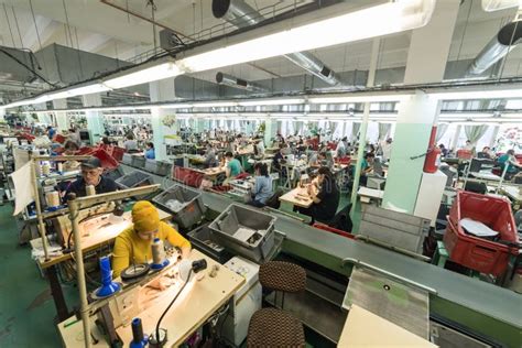 Female Workers Make Shoes at a Shoe Factory. Editorial Stock Image - Image of casual ...