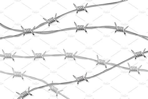 Glossy realistic barbed wire | Photoshop Graphics ~ Creative Market