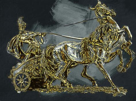 Roman Chariot - 01 Painting by AM FineArtPrints | Fine Art America