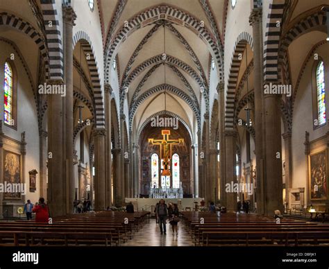 Interior of Santa Maria Novella Church Florence Italy Stock Photo - Alamy