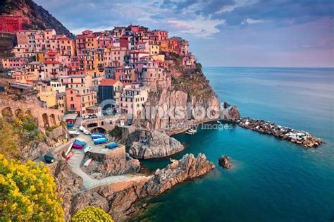 Image of Manarola , during sunset. | Cinque terre, Italienische riviera, Italien