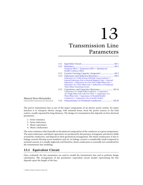 Transmission Line Parameters