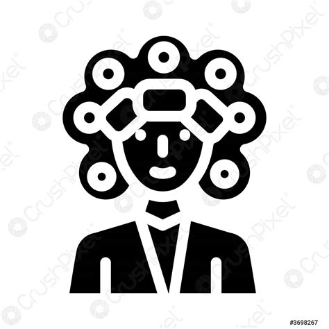 Perm hair glyph icon vector illustration black - stock vector 3698267 | Crushpixel