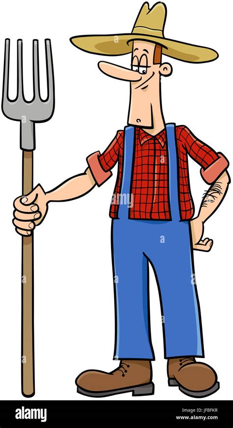 farmer cartoon character Stock Photo - Alamy