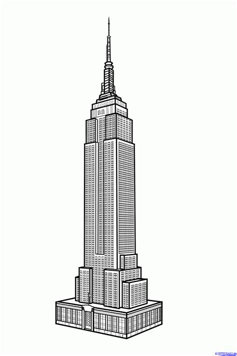 Download Empire State Building coloring for free - Designlooter 2020 👨‍🎨