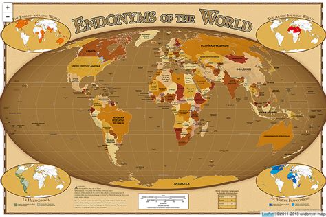 A Map Shows What Every Country in the World Calls Itself in its Own Language: Explore the ...