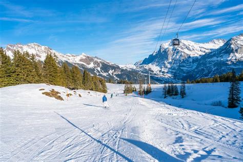 Grindelwald Ski Resort, Switzerland Editorial Stock Image - Image of ...