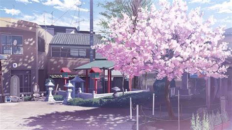 Anime Street, sakura, japan, city, japanese, anime, street, cherry ...