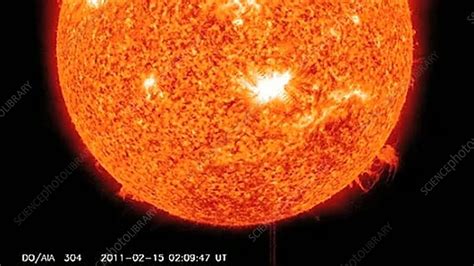 X-class solar flare, February 2011 - Stock Video Clip - K002/8223 ...