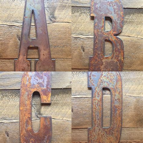 Custom Initial - 12" Rusty, Rustic Metal Letters - Make your own Sign, Gift, Art! LARGE ...