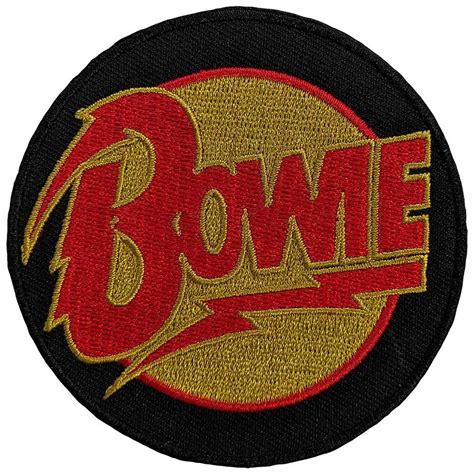 David Bowie 'Diamond Dogs Logo Circle' (Black) (Iron On) Patch | Eyesore Merch