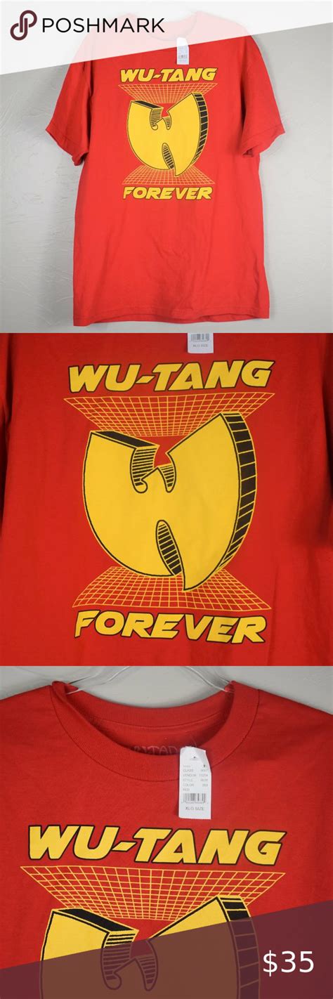 Wu-Tang Forever Mens Red Graphic Band T-Shirt | Mens graphic tee, Band ...