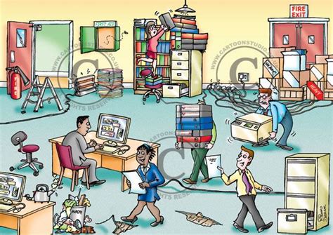 office safety. how many hazards can you spot | Office Safety | Health, safety, Safety cartoon ...