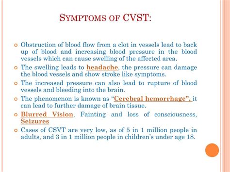 PPT - Cerebral Venous Sinus Thrombosis (CVST) PowerPoint Presentation, free download - ID:7603213