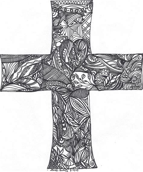 Cross With The Heart Drawing by Heidi Pickels