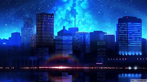 Night City Illustration. 4K wallpaper download