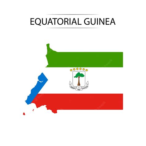 Premium Vector | Equatorial guinea flag and map