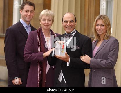 Actor David Suchet with the medal for civil division officer of the ...