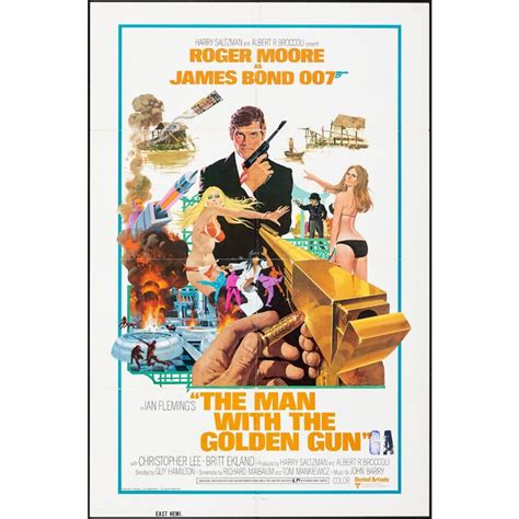 James Bond 007: The Man with the Golden Gun Vintage Movie Poster - Rare ...