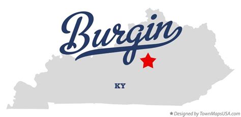 Map of Burgin, KY, Kentucky