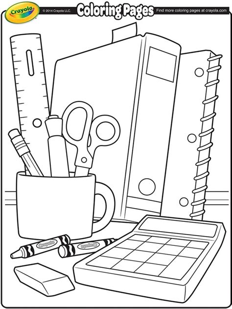 Entrelosmedanos: School Supplies Coloring Pages