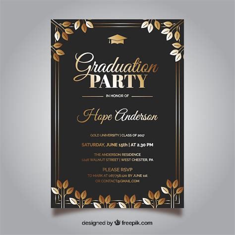 Graduation Invitation Card - Free Download on Freepik