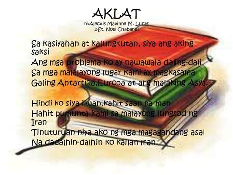 Filipino;aklat tula