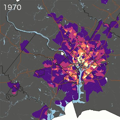 These beautiful maps show how the region’s population density changed since 1970 – Greater ...