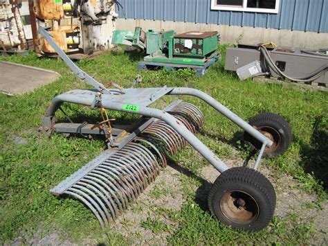 York Rake, Model RO, 6’ Rake Pull behind model with pin type hitch, wheel span approximately 43”