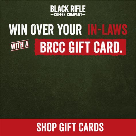 Win over your in-laws with a Black Rifle Coffee gift card or Coffee Club subscription. Shop now ...