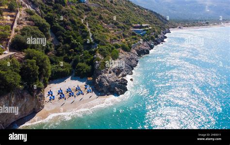 Gjipe Beach, famous beach in Albania Stock Photo - Alamy